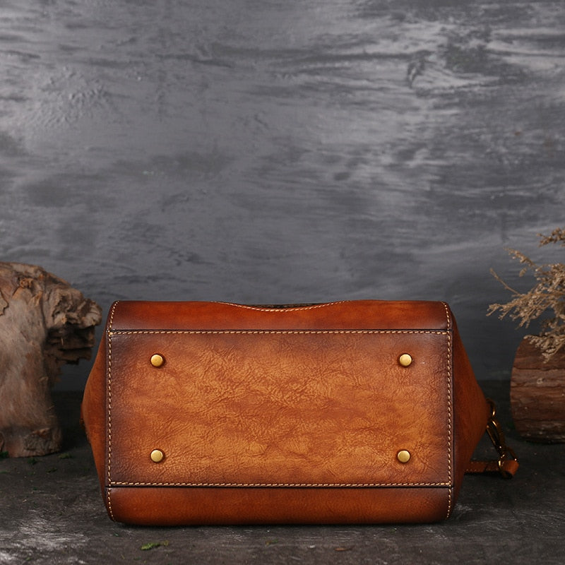 Borsa Donna Elegante in Vera Pelle Artigianale Retro