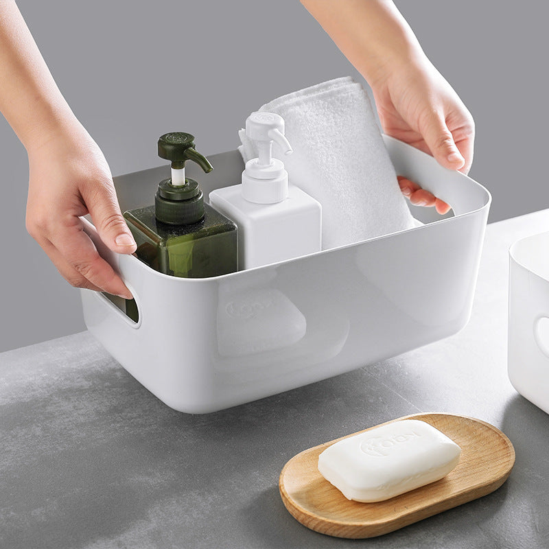 Plastic Storage Basket Bathroom Bathroom Cosmetics Storage Basket Kitchen Desktop Sundries Snack Storage Box