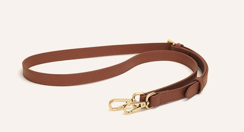 Commuter Small Square Bag With Single-Shoulder Leather Messenger