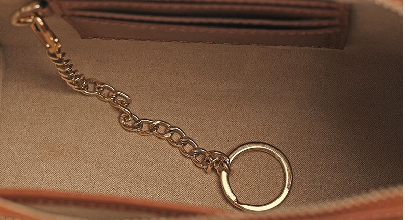 Commuter Small Square Bag With Single-Shoulder Leather Messenger