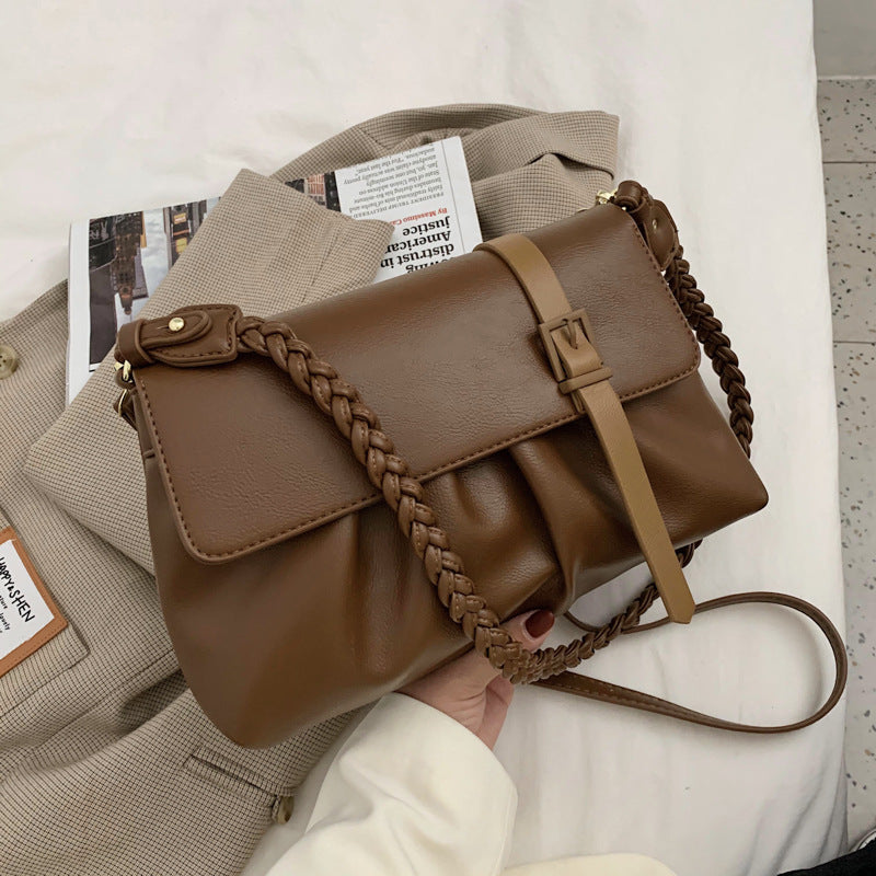 Folded Small Square Bag Fashion Messenger Bag Female Bag
