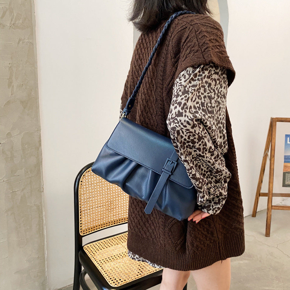 Folded Small Square Bag Fashion Messenger Bag Female Bag