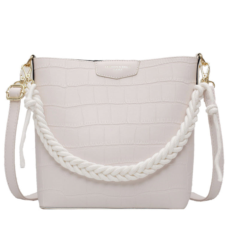 Large-capacity Shoulder Bag Female Leather Stone Pattern