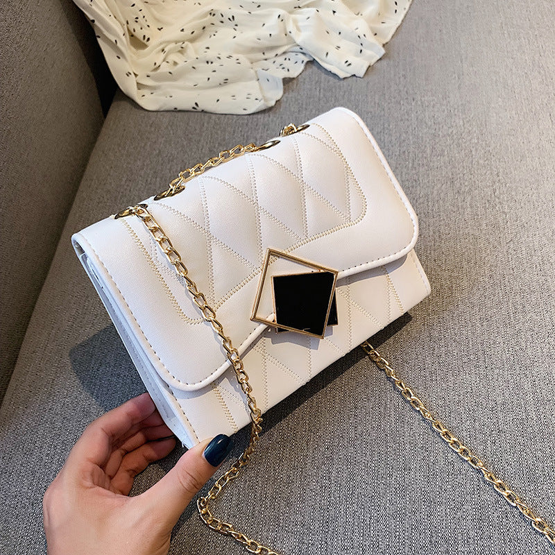 Korean Style Small Square Bag Fashion Rhombus Chain