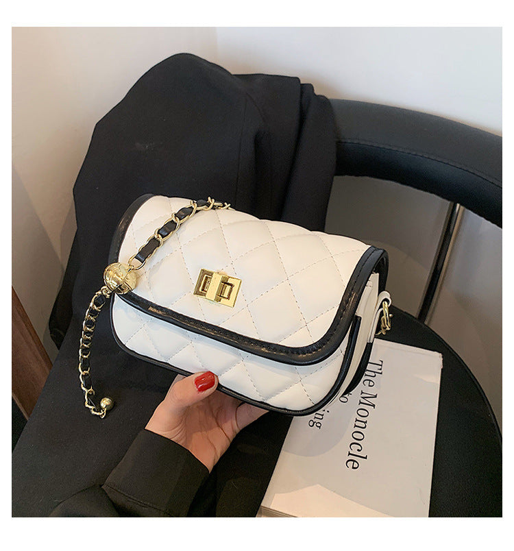 Ins Xiaoxiangfeng Lingge Chain Bag Korean Fashion Mini Shoulder Bag Messenger Bag