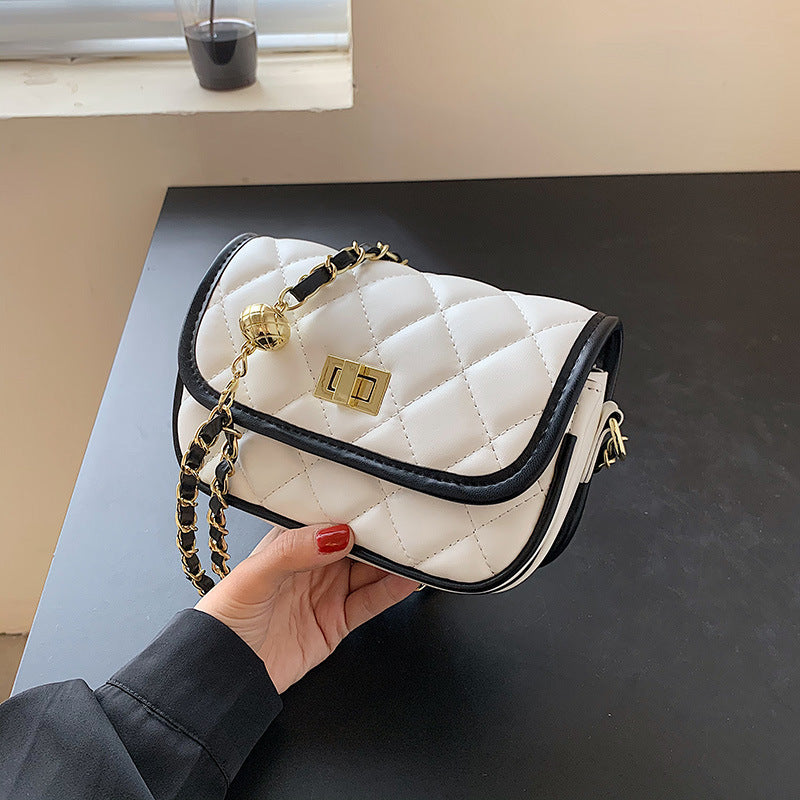 Ins Xiaoxiangfeng Lingge Chain Bag Korean Fashion Mini Shoulder Bag Messenger Bag