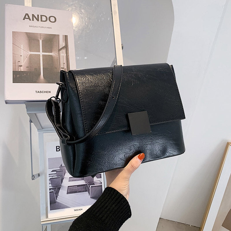 Simple Retro Small Square Bag Fashionable Armpit Bag Single Shoulder Women's Bag