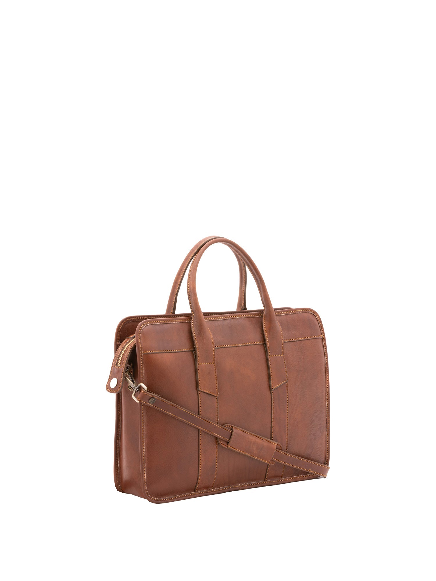 Borsa a mano unisex In Vera pelle Made in Italy 40x30x8 cm-3