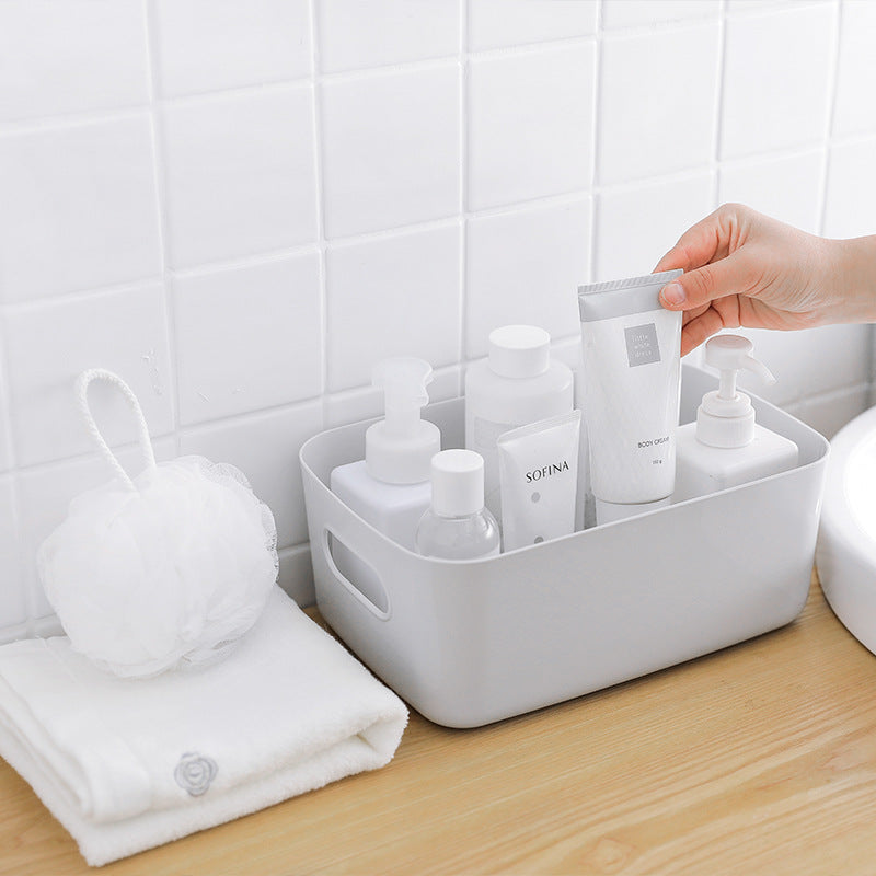 Plastic Storage Basket Bathroom Bathroom Cosmetics Storage Basket Kitchen Desktop Sundries Snack Storage Box
