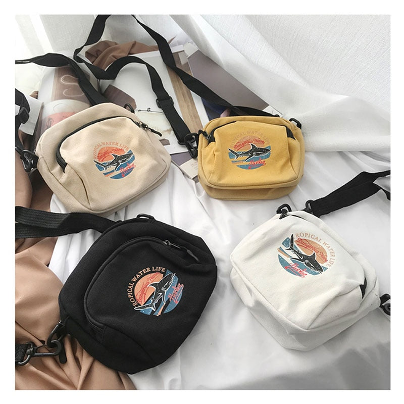 Borsa Mini Canvas Donna Crossbody Tessuto