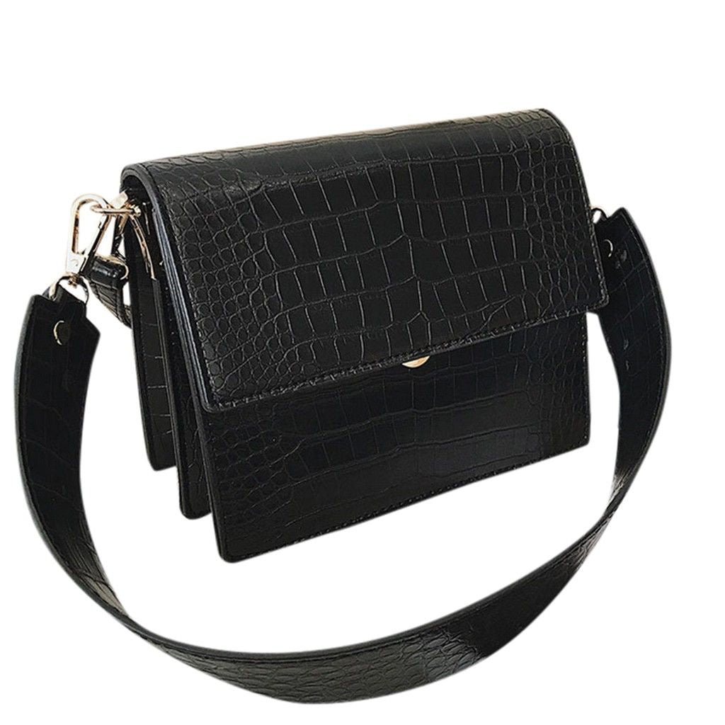 Borsa Vintage Retro Pelle PU Effetto Coccodrillo