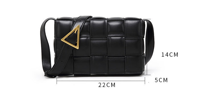 Woven bag niche single shoulder messenger bag female bag