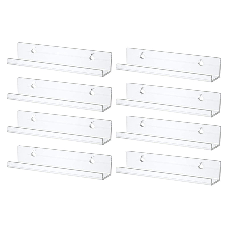 Transparent Acrylic Record Shelf Stand Wall Mounted Record Holder Album Display Storage Rack