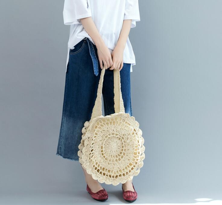 Borsa Paglia Boho Vintage Rattan Intrecciata