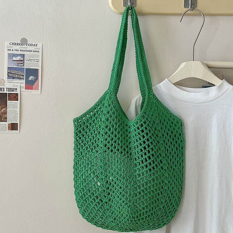 Casual Large Capacity Cotton Thread Woven Bag