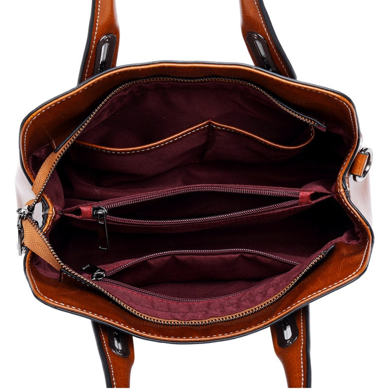 Borsa Vintage Donna in Vera Pelle Elegante a Tracolla