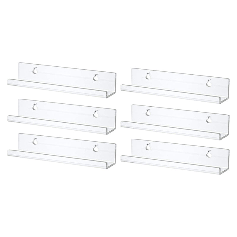 Transparent Acrylic Record Shelf Stand Wall Mounted Record Holder Album Display Storage Rack