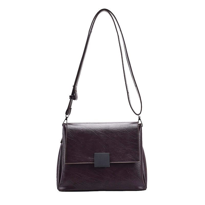 Simple Retro Small Square Bag Fashionable Armpit Bag Single Shoulder Women's Bag