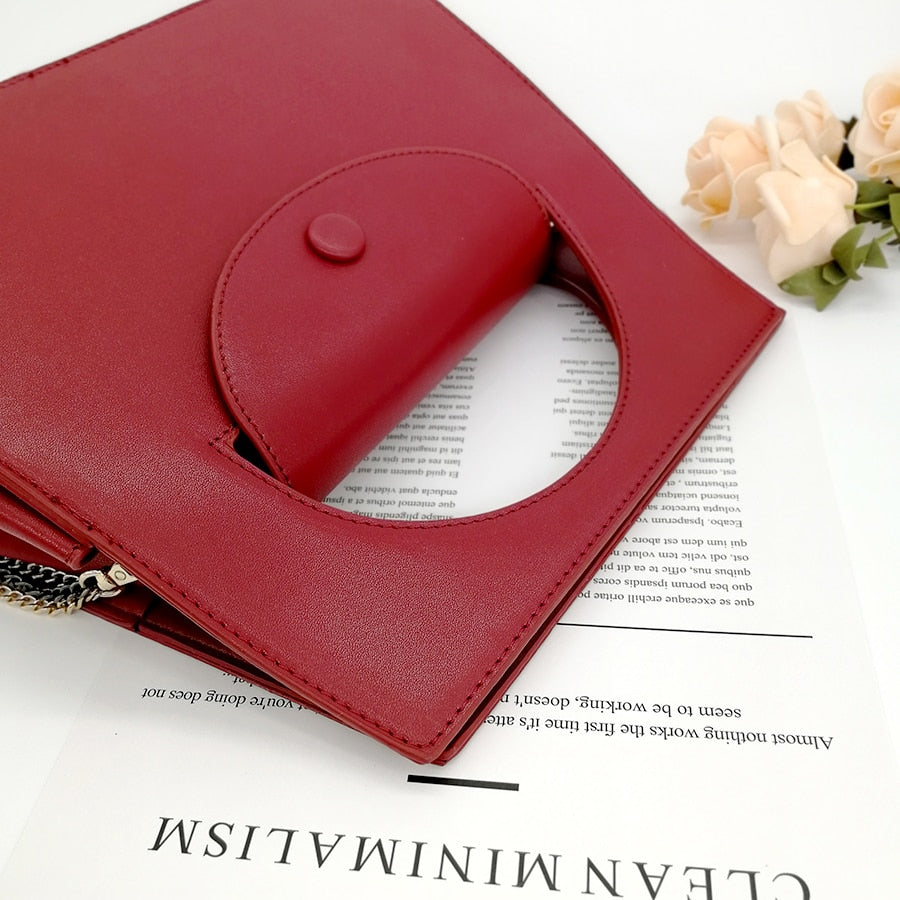 Borsa Geometrica Lusso Donna Clutch Elegante Catena