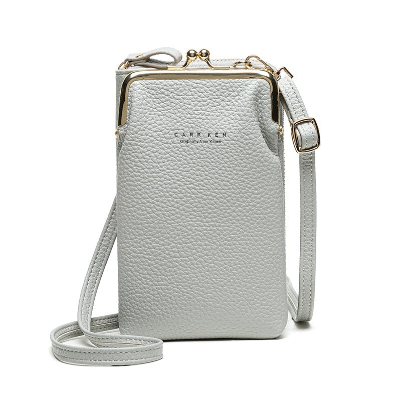 Borsa Crossbody Mini Pelle PU Gialla con Zip