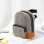 Borsa Kawaii Donna Argento con Strass a Tracolla