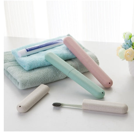 Wheat Straw Travel Toothbrush Cover Health Tooth Brushes Protector Portable Travel Toothbrush Box