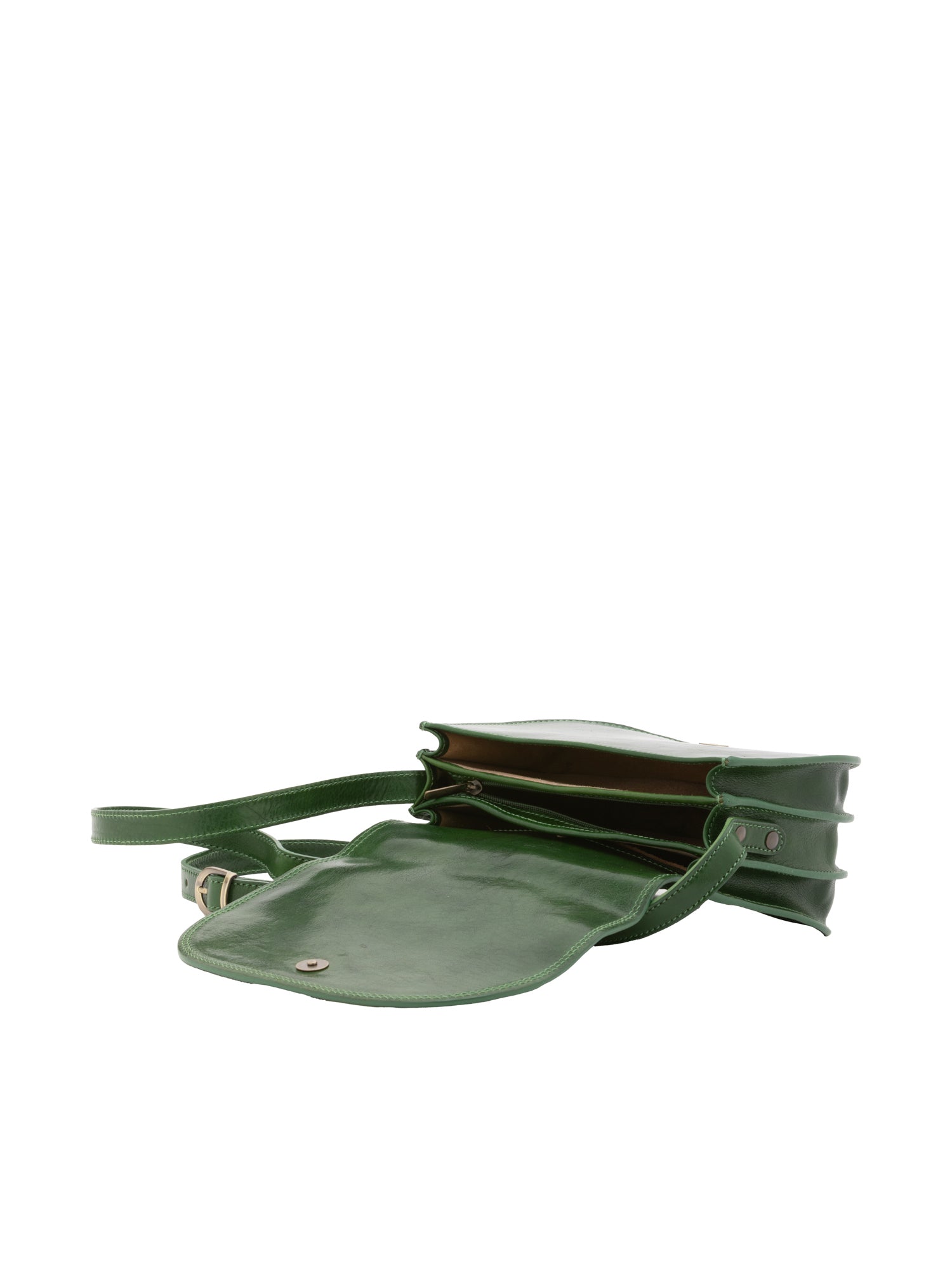Borsa a tracolla da donna In Vera pelle Made in Italy 24x17x11 cm-4
