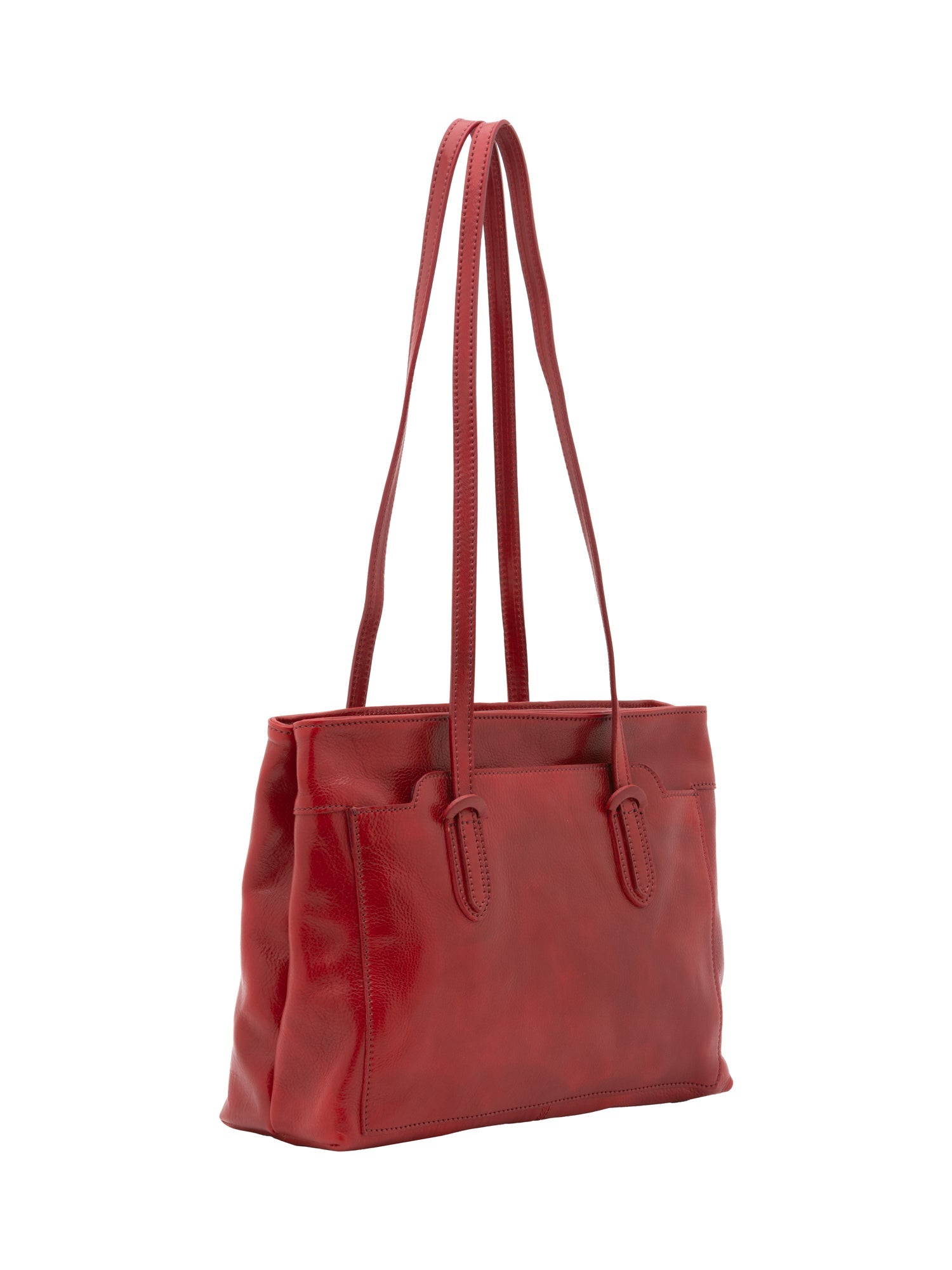 Borsa a spalla da donna In Vera pelle Made in Italy 35x26x12 cm-2