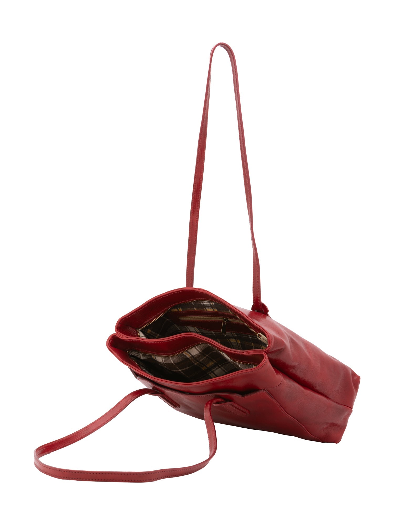Borsa a spalla da donna In Vera pelle Made in Italy 35x26x12 cm-4
