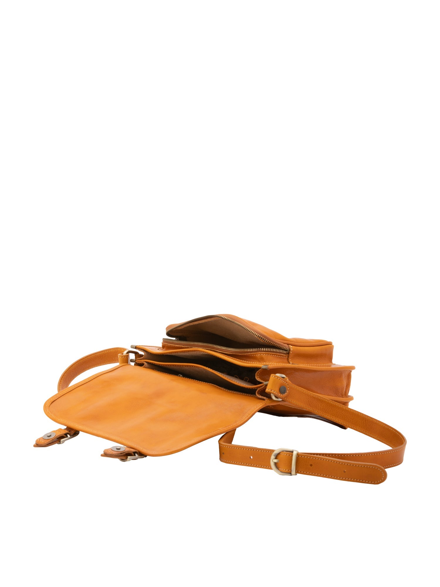 Borsa a tracolla da donna In Vera pelle Made in Italy 27,5x22x12 cm-4