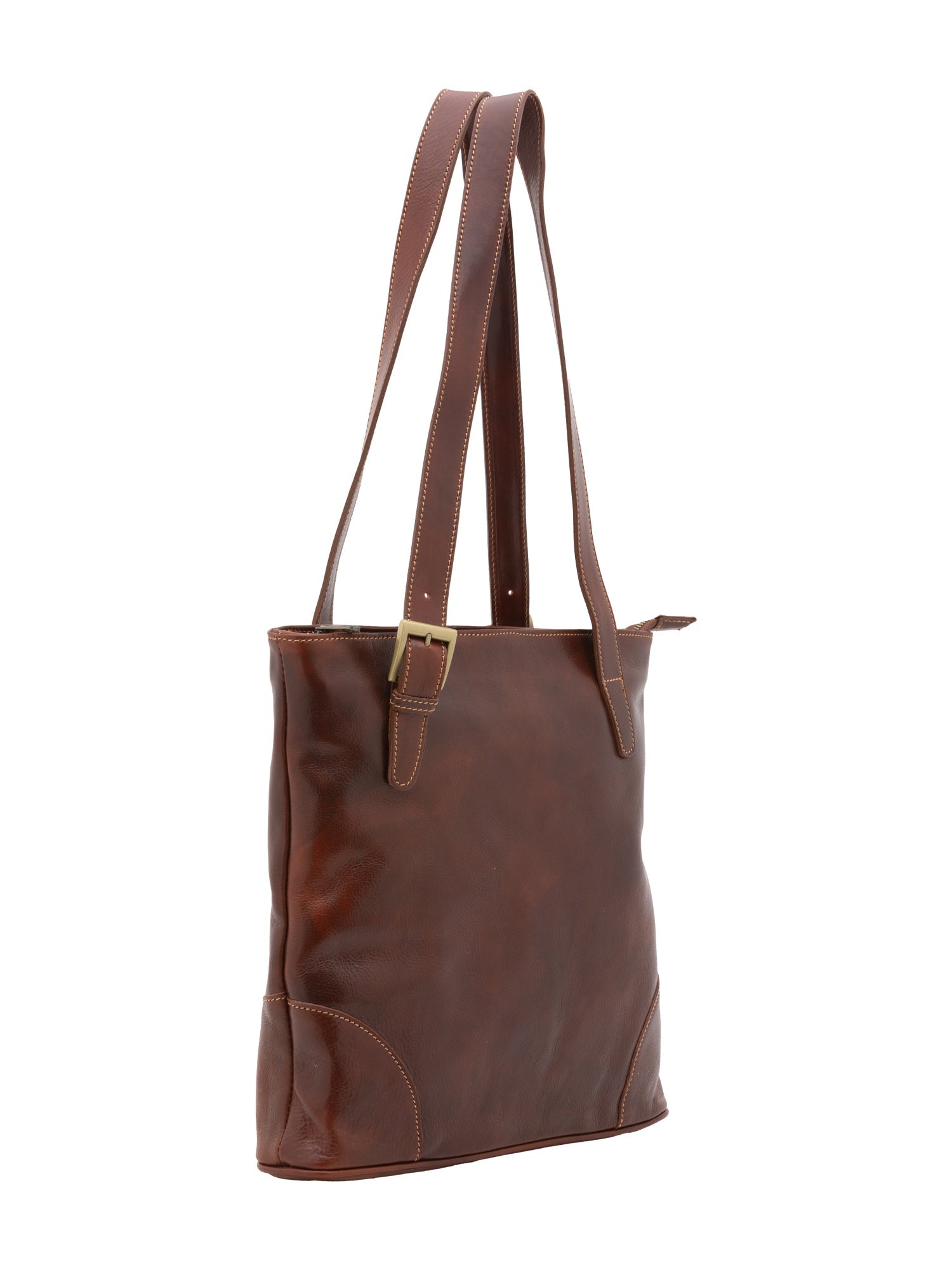 Borsa a spalla da donna In Vera pelle Made in Italy 33x35x8 cm-1