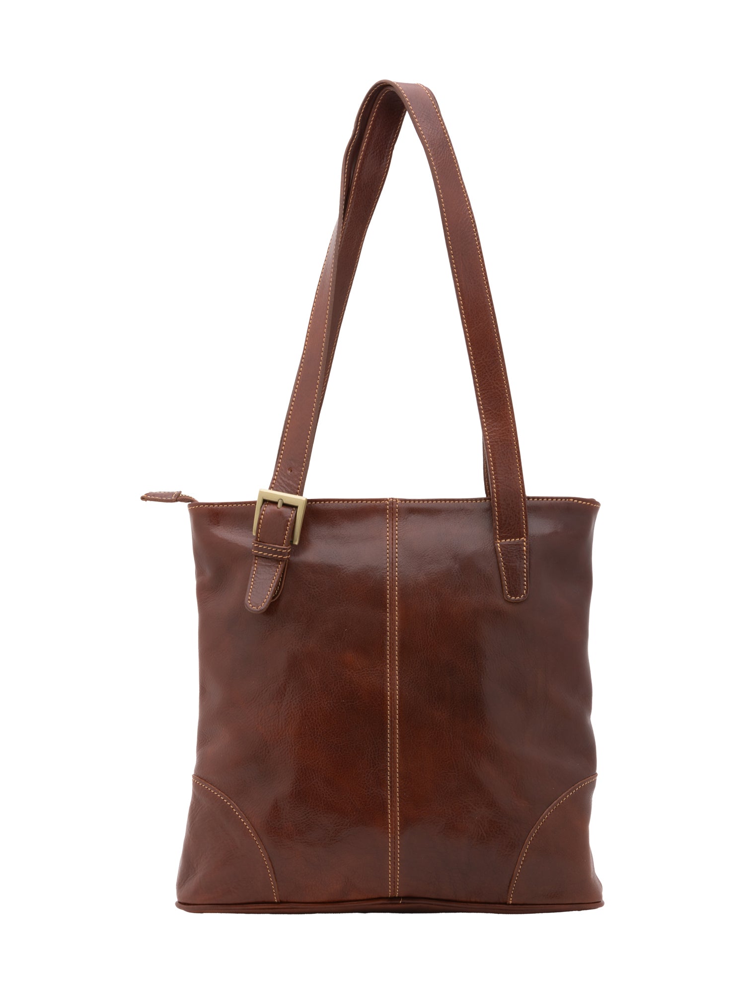 Borsa a spalla da donna In Vera pelle Made in Italy 33x35x8 cm-3