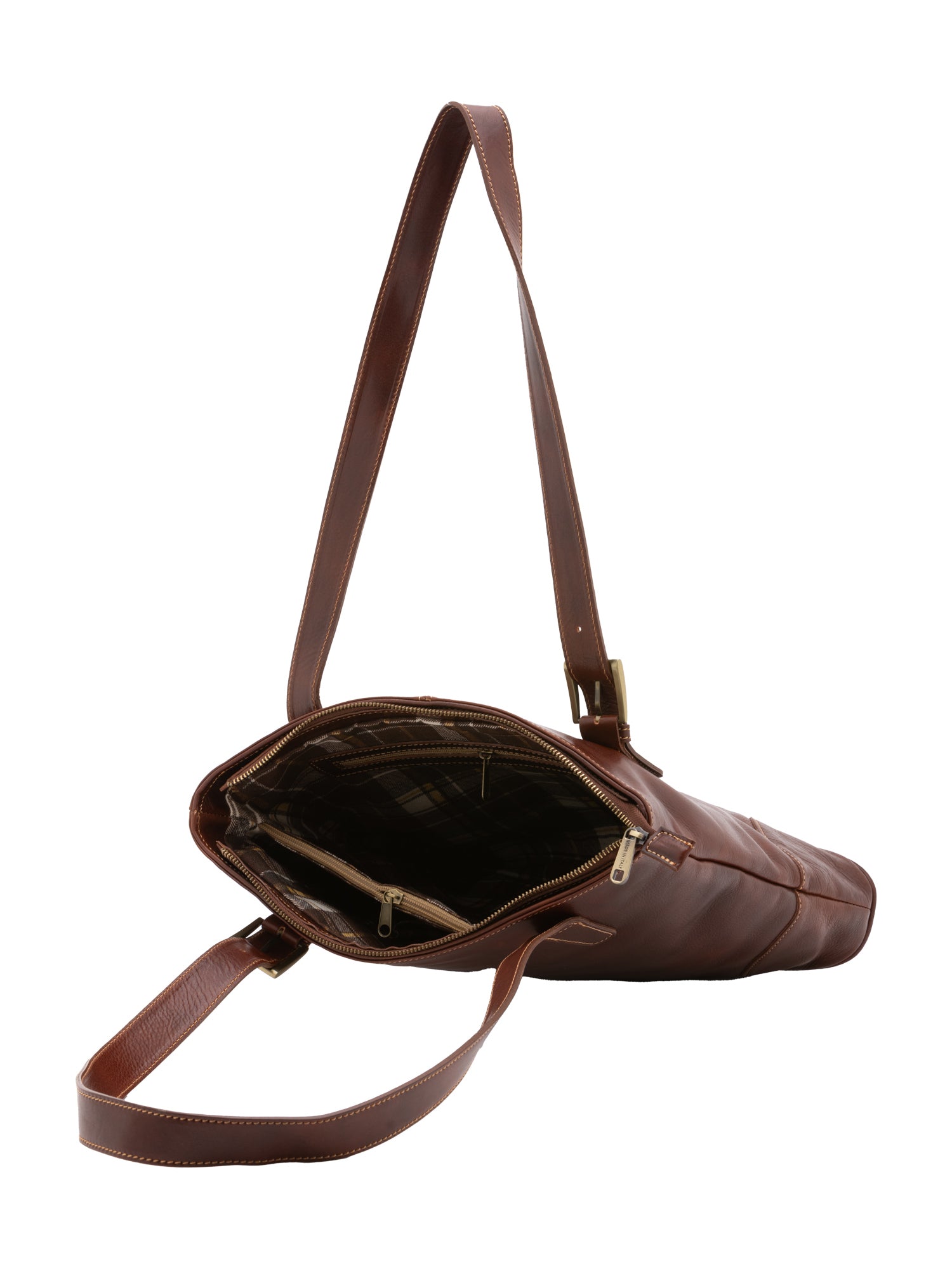 Borsa a spalla da donna In Vera pelle Made in Italy 33x35x8 cm-4