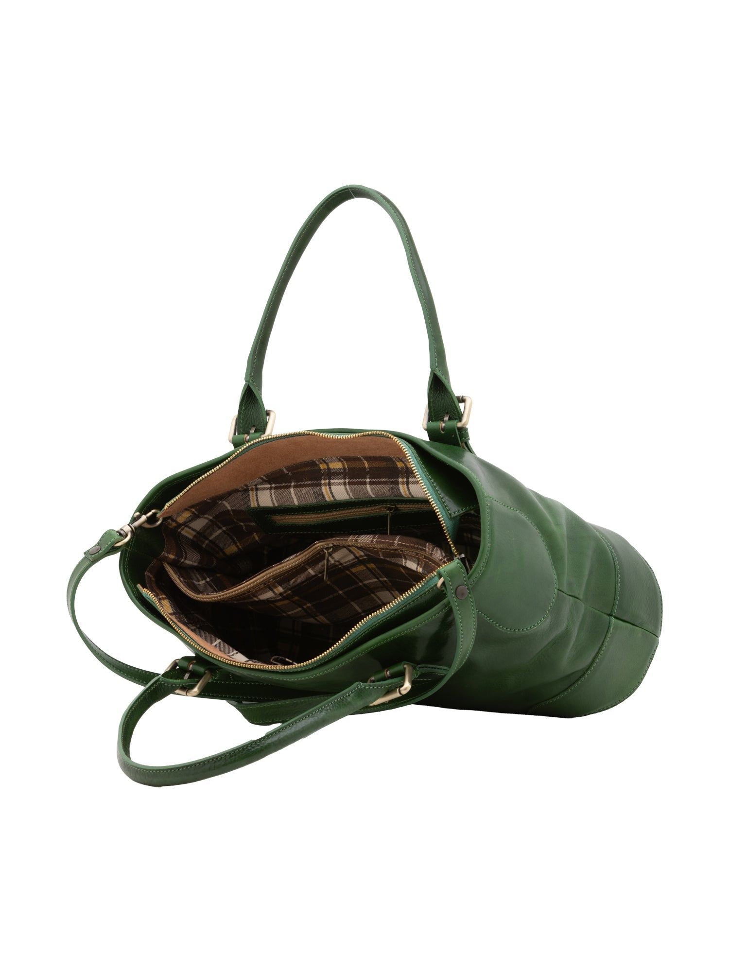 Borsa a tracolla da donna In Vera pelle Made in Italy 28x43x16 cm-4