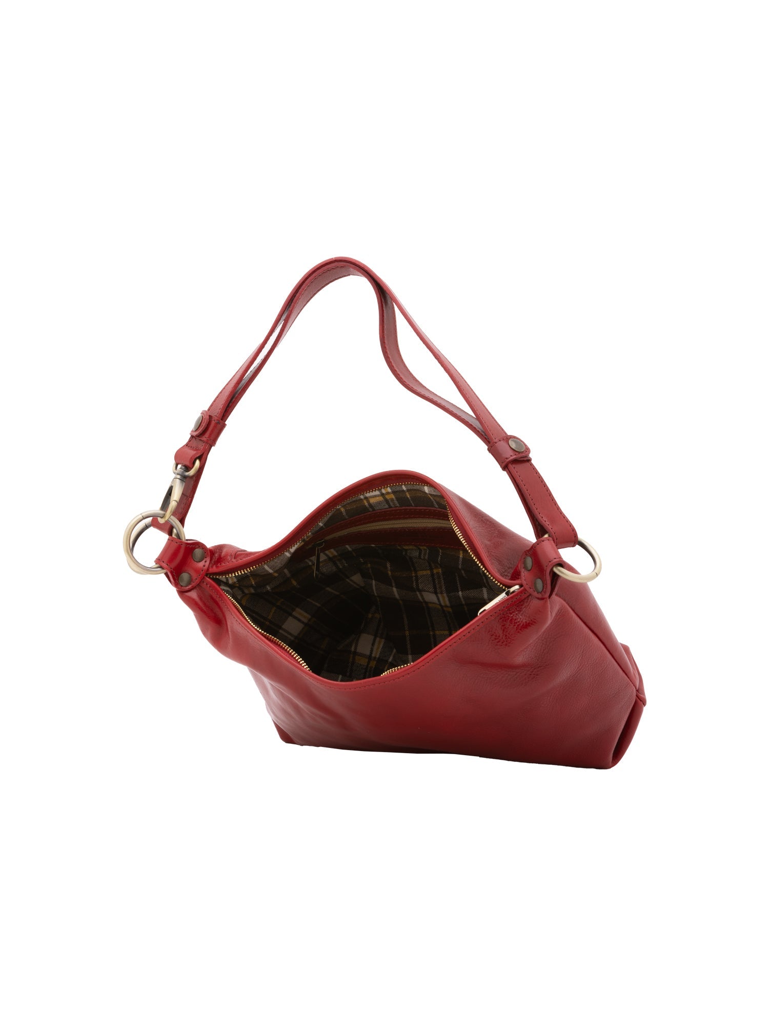 Borsa a spalla da donna In Vera pelle Made in Italy 38x23x10 cm-4