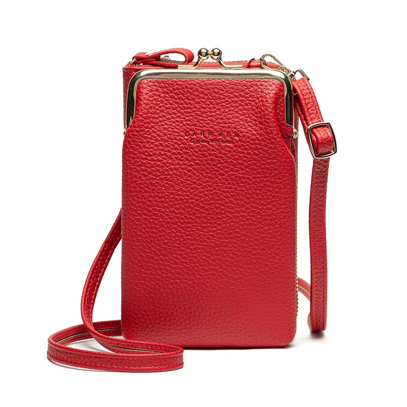 Borsa Crossbody Mini Pelle PU Gialla con Zip