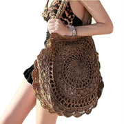 Borsa Paglia Boho Vintage Rattan Intrecciata