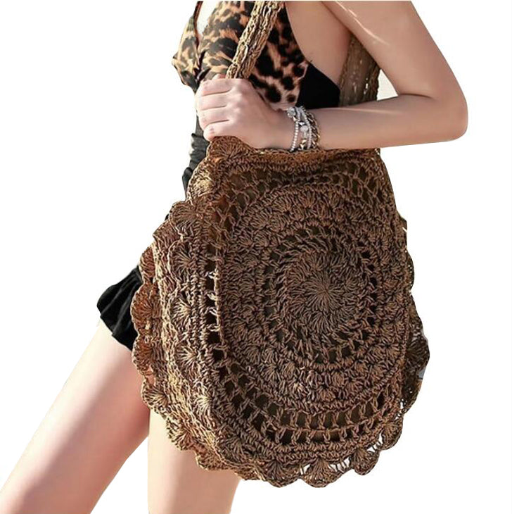 Borsa Paglia Boho Vintage Rattan Intrecciata