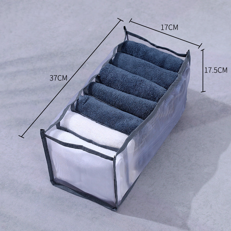 Mesh Clothes Storage Box Jeans Pants Sorting Box Wardrobe Wardrobe Clothes Drawer Divider Bag