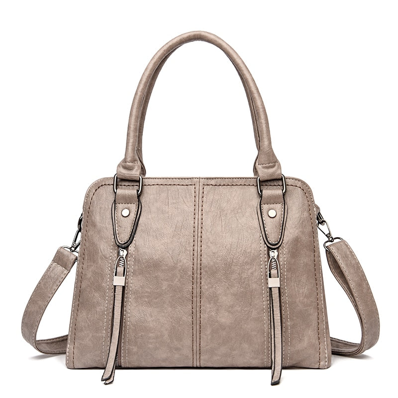 Borsa Donna Retrò in Pelle Grande Capienza Casual