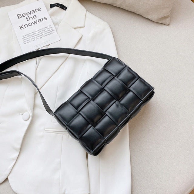 Woven bag niche single shoulder messenger bag female bag