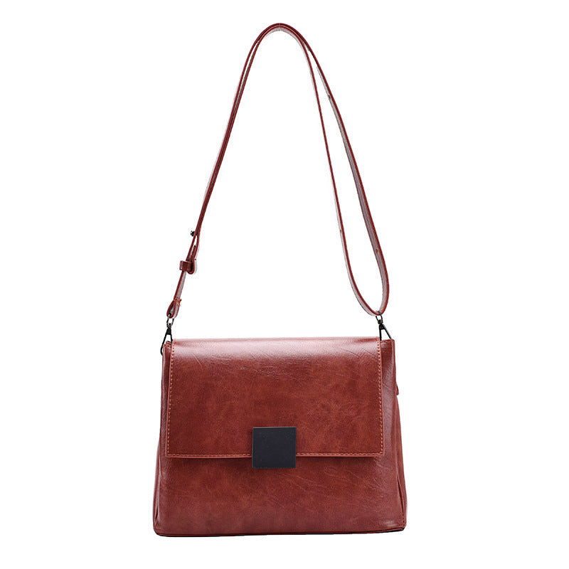 Simple Retro Small Square Bag Fashionable Armpit Bag Single Shoulder Women's Bag