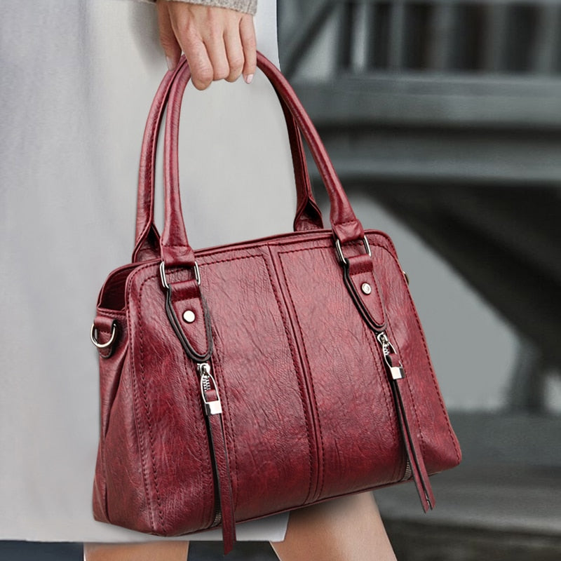 Borsa Donna Retrò in Pelle Grande Capienza Casual