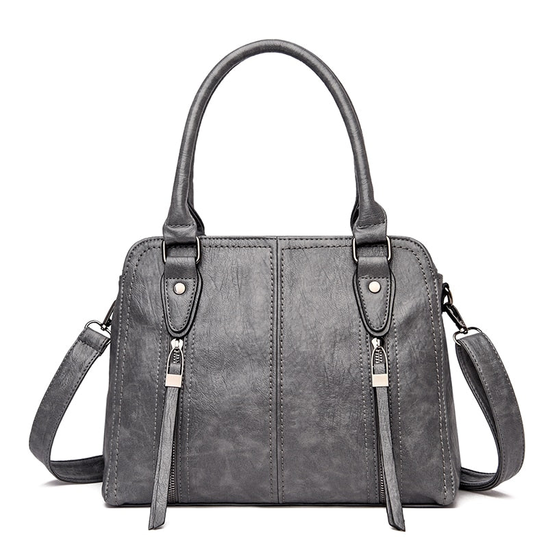 Borsa Donna Retrò in Pelle Grande Capienza Casual