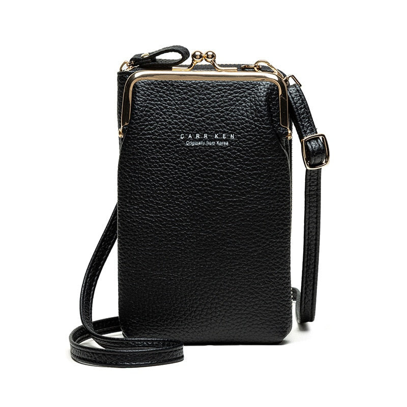 Borsa Crossbody Mini Pelle PU Gialla con Zip