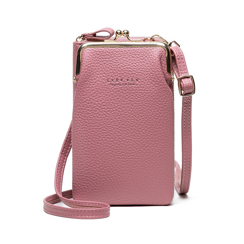 Borsa Crossbody Mini Pelle PU Gialla con Zip