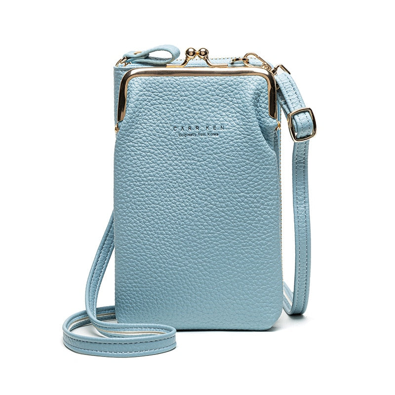 Borsa Crossbody Mini Pelle PU Gialla con Zip