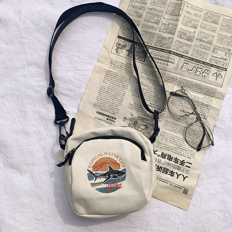 Borsa Mini Canvas Donna Crossbody Tessuto