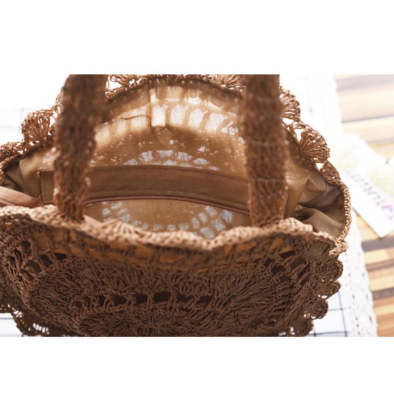Borsa Paglia Boho Vintage Rattan Intrecciata