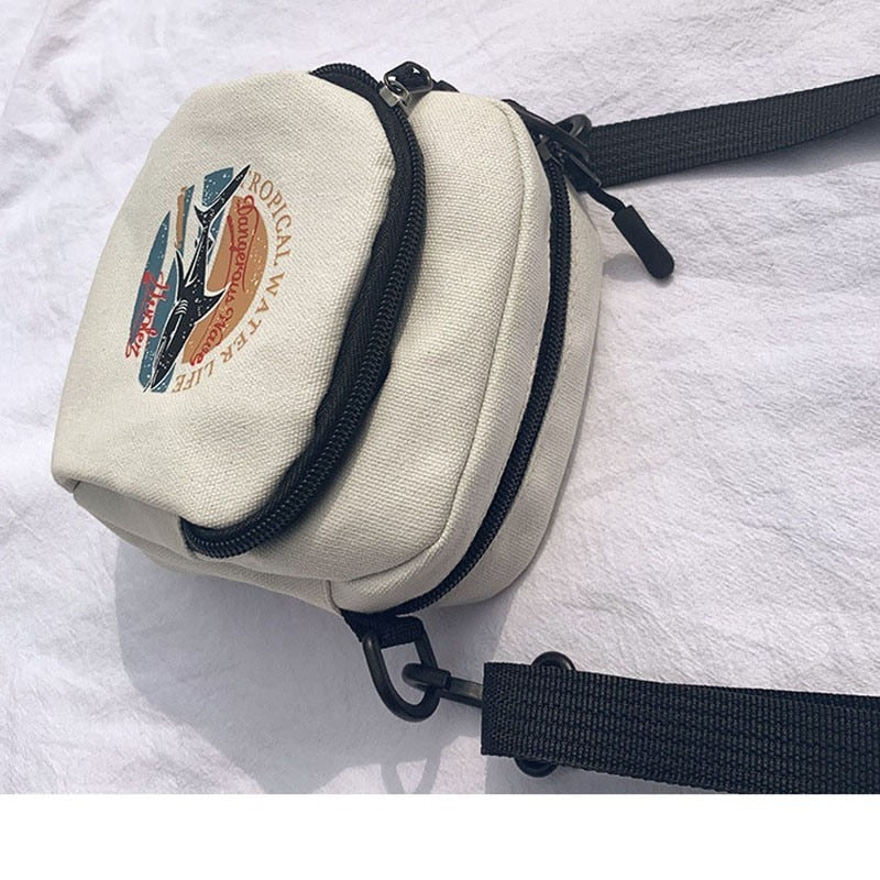 Borsa Mini Canvas Donna Crossbody Tessuto